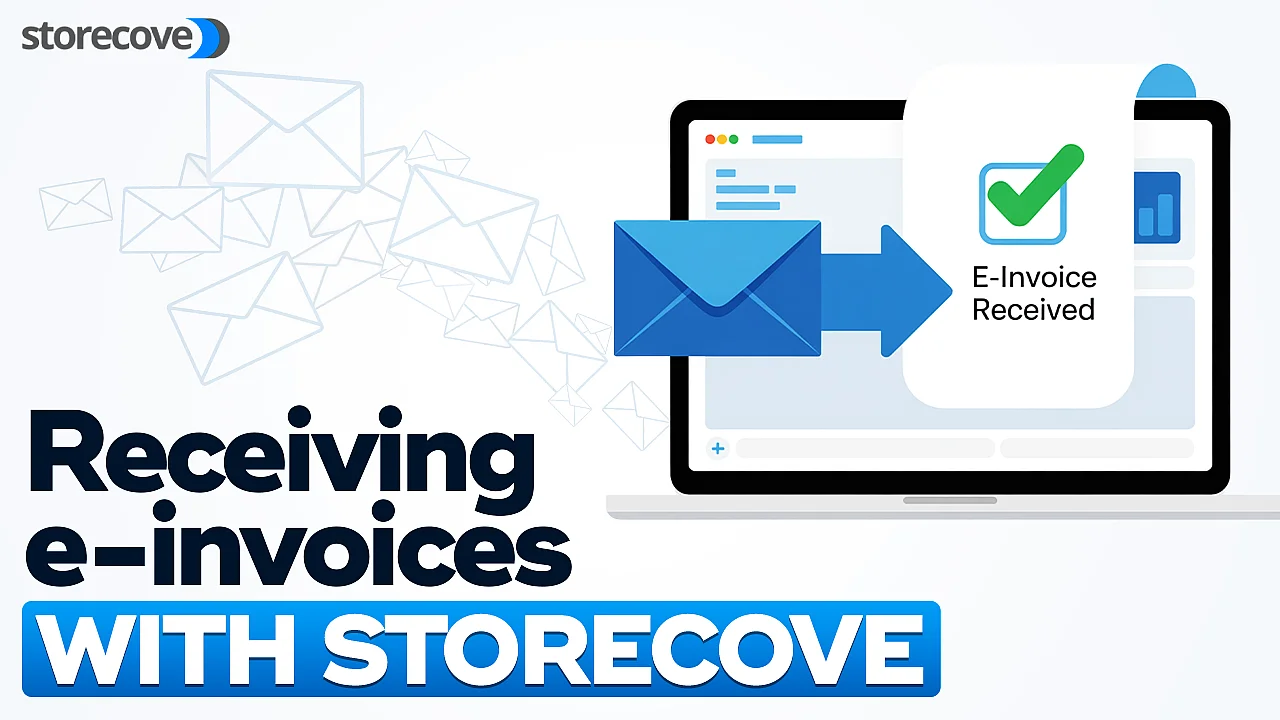 What is the process for receiving e-invoices via Storecove?